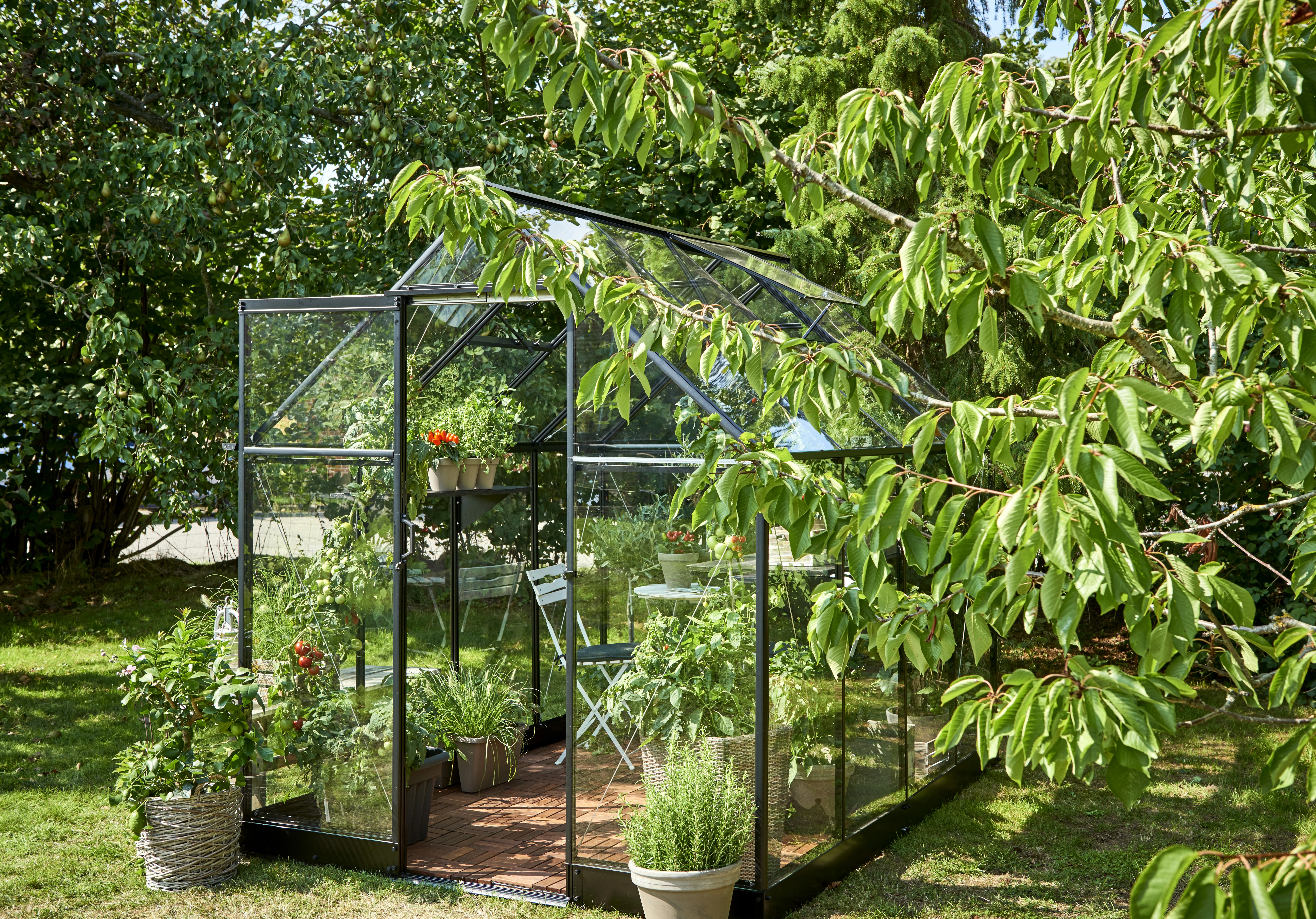 Royal Well Tuinkas Qube 68 Veiligheidsglas Zwart Gecoat - Afbeelding 11